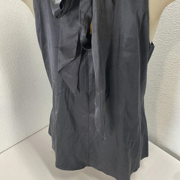 NEW RAMY BROOK Women’s Lori Silk High Neck Tank Top Blouse Black Size M - Picture 8 of 14